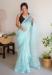 Picture of Classy Organza Powder Blue Saree