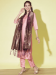 Picture of Good Looking Cotton & Silk Pink Readymade Salwar Kameez