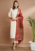 Picture of Gorgeous Cotton & Silk Tan Readymade Salwar Kameez