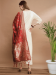 Picture of Gorgeous Cotton & Silk Tan Readymade Salwar Kameez