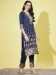 Picture of Cotton & Silk Dark Slate Blue Readymade Salwar Kameez