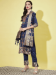 Picture of Cotton & Silk Dark Slate Blue Readymade Salwar Kameez