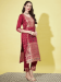 Picture of Cotton & Silk Maroon Readymade Salwar Kameez