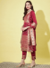 Picture of Cotton & Silk Maroon Readymade Salwar Kameez