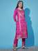 Picture of Cotton & Silk Medium Violet Red Readymade Salwar Kameez