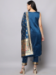 Picture of Cotton & Silk Dark Slate Blue Readymade Salwar Kameez