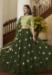 Picture of Amazing Net & Silk Dark Olive Green Lehenga Choli