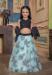 Picture of Gorgeous Organza Light Steel Blue Kids Lehenga Choli