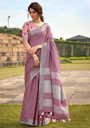 Picture of Nice Silk Dim Gray Saree