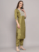 Picture of Silk Dark Olive Green Readymade Salwar Kameez