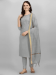 Picture of Cotton & Silk Dark Grey Readymade Salwar Kameez