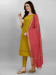 Picture of Cotton & Silk Dark Golden Rod Readymade Salwar Kameez