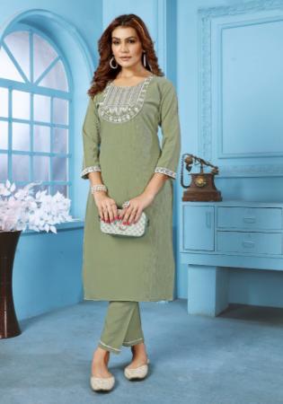 Picture of Good Looking Cotton Dark Sea Green Kurtis & Tunic