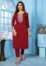 Picture of Alluring Cotton Fire Brick Kurtis & Tunic