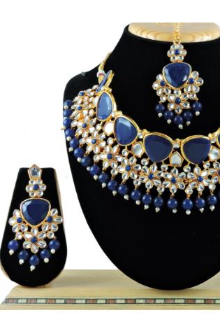 Picture of Beauteous Dark Slate Blue Necklace Set