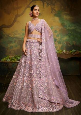 Picture of Appealing Georgette & Net Rosy Brown Lehenga Choli