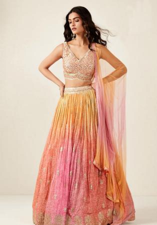 Picture of Splendid Silk Sandy Brown Readymade Lehenga Choli