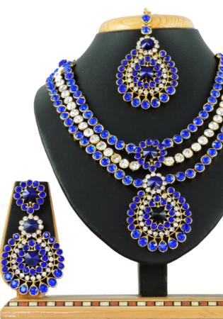 Picture of Pretty Royal Blue Necklace Set