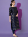 Picture of Cotton & Silk Navy Blue Readymade Salwar Kameez