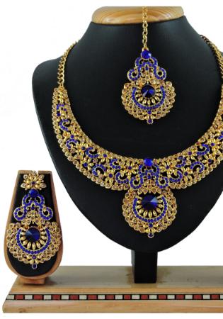 Picture of Beautiful Medium Blue Necklace Set