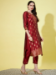 Picture of Cotton & Silk Maroon Readymade Salwar Kameez