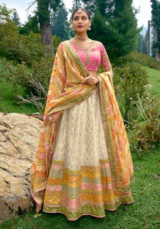 Picture of Lovely Silk Tan Lehenga Choli