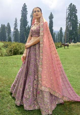 Picture of Bewitching Silk Dim Gray Lehenga Choli