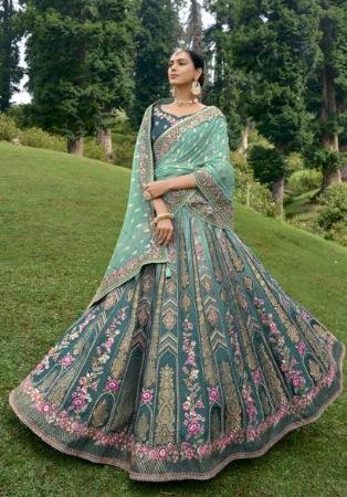 Picture of Resplendent Silk Dim Gray Lehenga Choli