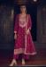 Picture of Ravishing Silk Dark Red Straight Cut Salwar Kameez