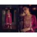 Picture of Ravishing Silk Dark Red Straight Cut Salwar Kameez