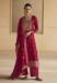 Picture of Delightful Silk Maroon Straight Cut Salwar Kameez