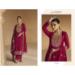 Picture of Delightful Silk Maroon Straight Cut Salwar Kameez