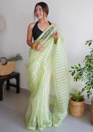 Picture of Wonderful Organza Off White Saree