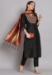 Picture of Good Looking Silk Black Readymade Salwar Kameez