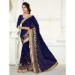 Picture of Resplendent Georgette Midnight Blue Saree