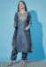 Picture of Cotton & Silk Slate Grey Readymade Salwar Kameez