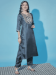 Picture of Cotton & Silk Slate Grey Readymade Salwar Kameez