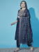 Picture of Cotton & Silk Navy Blue Readymade Salwar Kameez