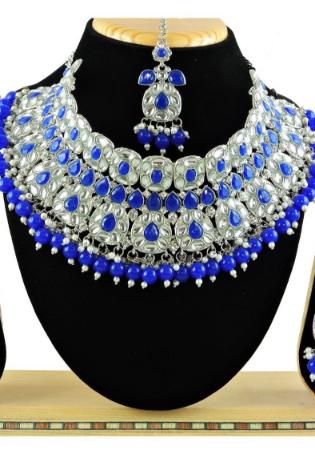 Picture of Amazing Steel Blue Necklace Set