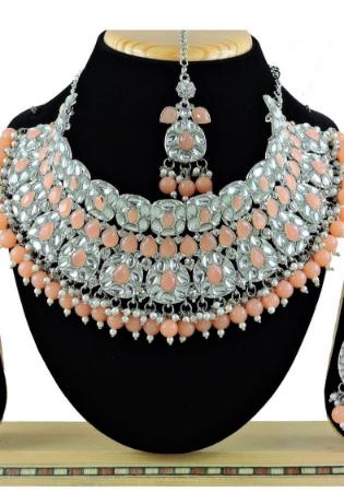 Picture of Exquisite Dark Khaki Necklace Set