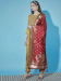 Picture of Well Formed Silk Dark Khaki Readymade Salwar Kameez