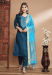 Picture of Silk Midnight Blue Straight Cut Salwar Kameez