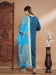 Picture of Silk Midnight Blue Straight Cut Salwar Kameez