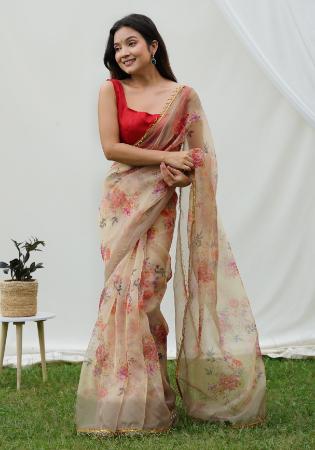 Picture of Grand Organza Rosy Brown Saree