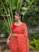 Picture of Sightly Organza Tomato Saree