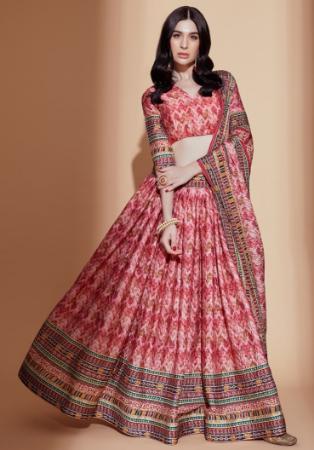 Picture of Charming Chiffon Rosy Brown Lehenga Choli