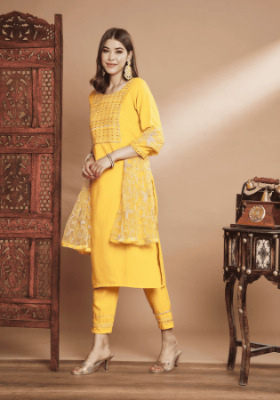 Picture of Splendid Cotton Sandy Brown Readymade Salwar Kameez