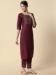 Picture of Radiant Cotton Dark Magenta Readymade Salwar Kameez