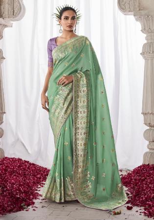 Picture of Good Looking Silk Cadet Blue Saree