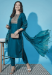 Picture of Admirable Cotton & Silk Teal Readymade Salwar Kameez